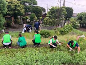 文化遺産・富岡製糸場の美化運動（リレー・フォー・クリーン）への参加